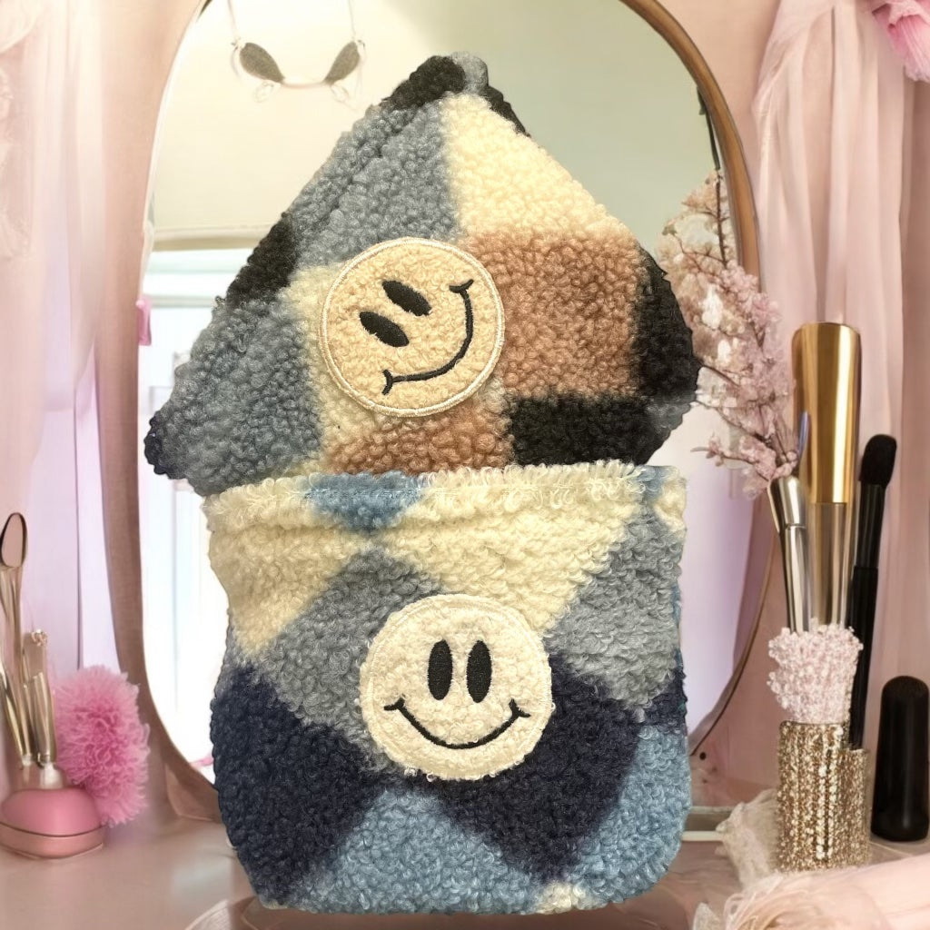 Smiley Preppy Teddy Pouch