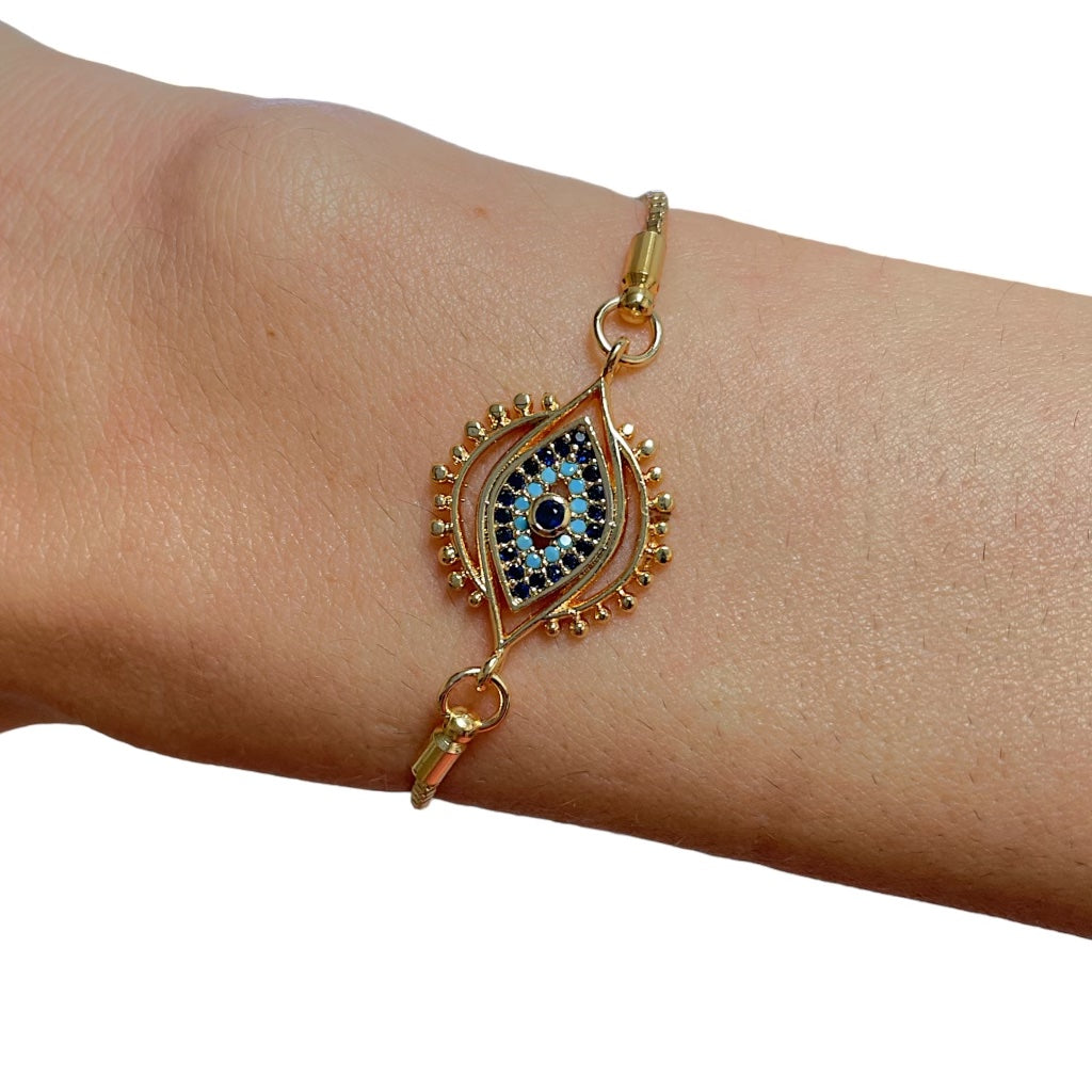 Evil Eye Adjustable CZ Bracelets