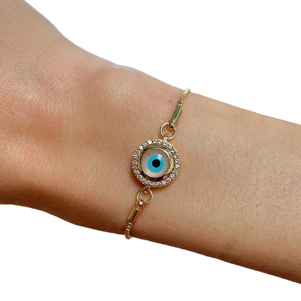 Evil Eye Adjustable CZ Bracelets