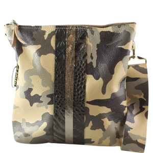 Beige Camo W/ Layered Stripe