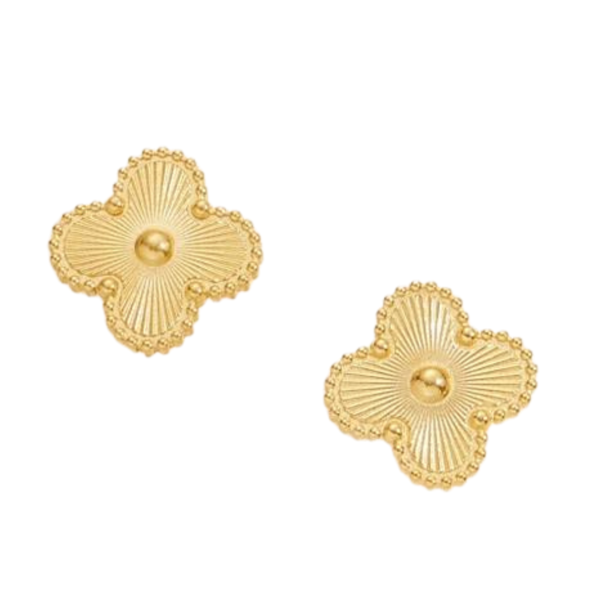 Clover Gold Dip Stainless Steel Stud Earrings - Let's Bag It 