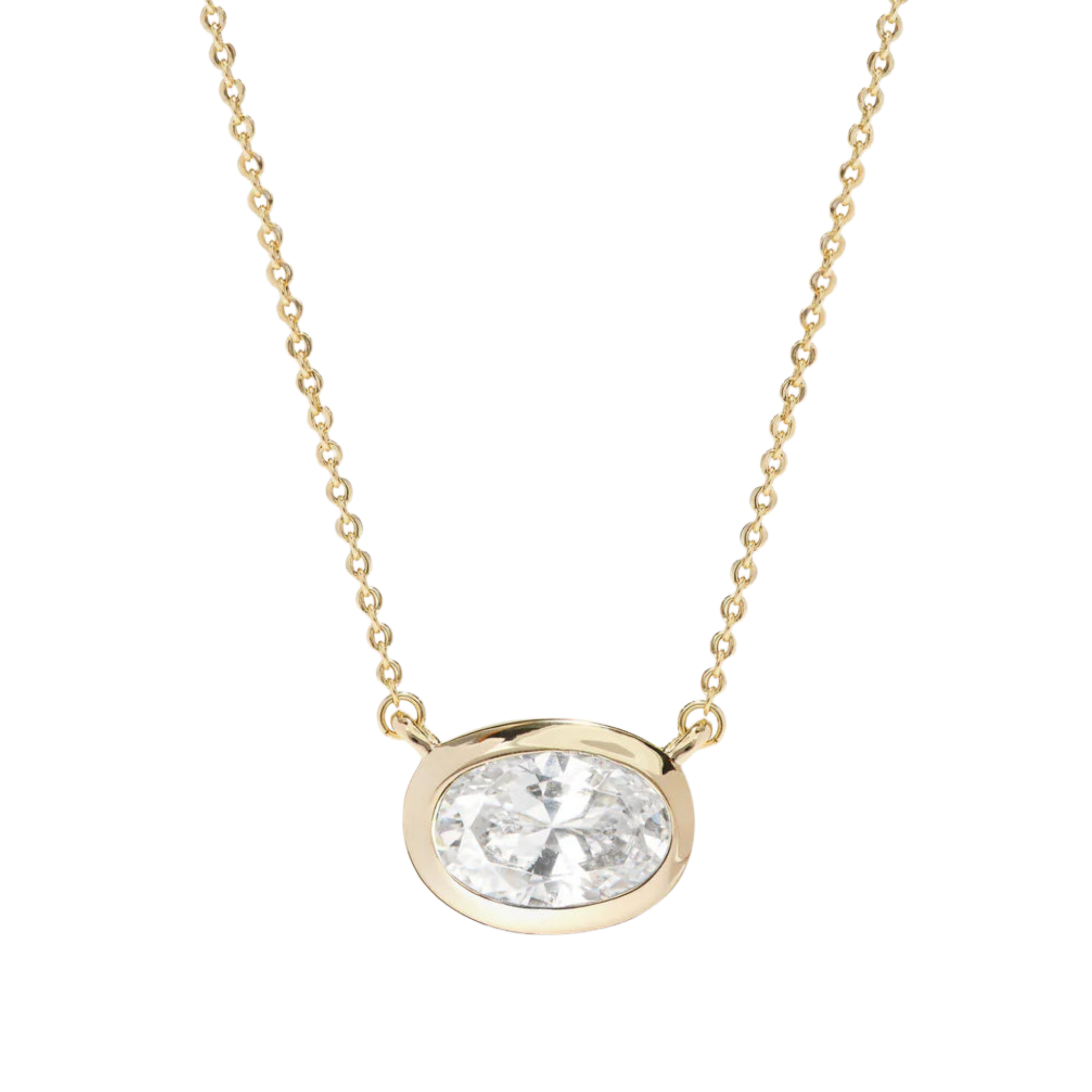 Gold She's a Boss pendant necklace by Melinda Maria with white diamondettes, showcasing a stylish and elegant design.