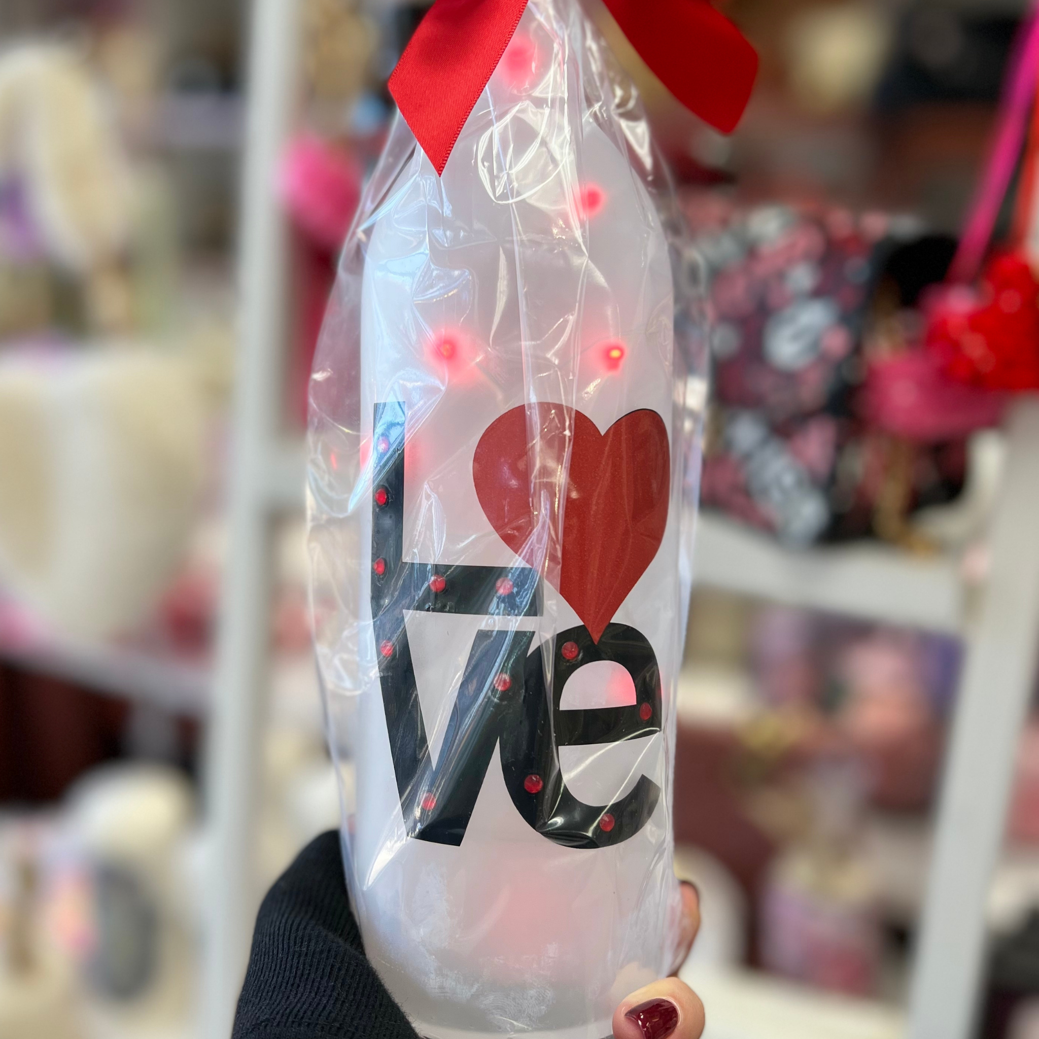 Valentines day light up bottles