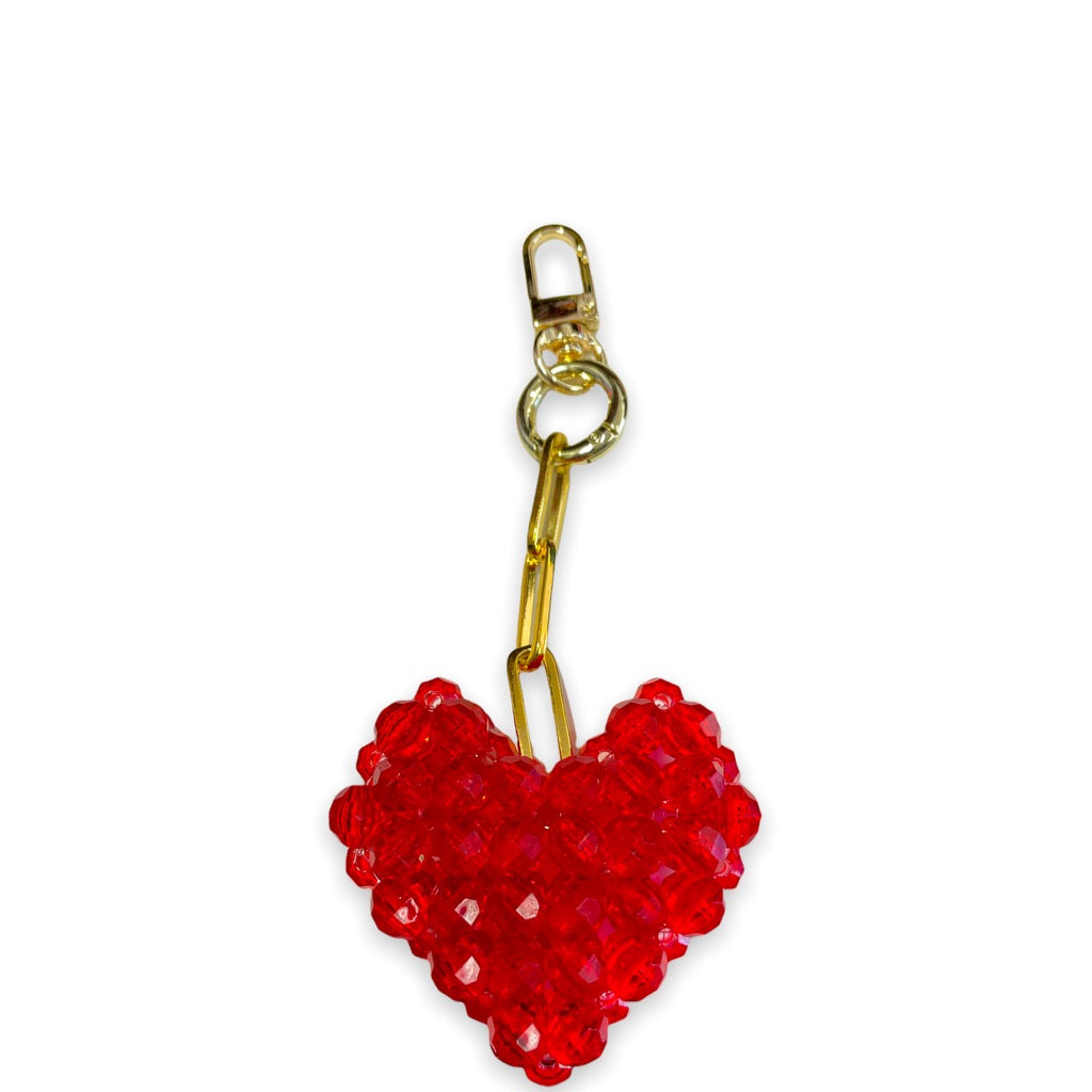Heart Bag and Key Charm